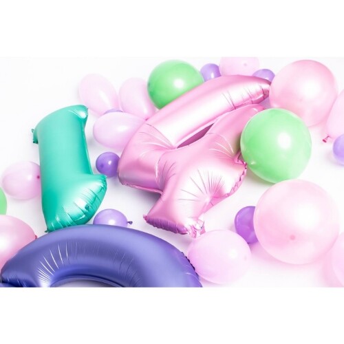 cijferballon vier - metallic matroze - 86 cm | 65904 | 1