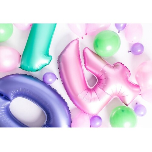 cijferballon zes - metallic matroze - 86 cm | 65906 | 1
