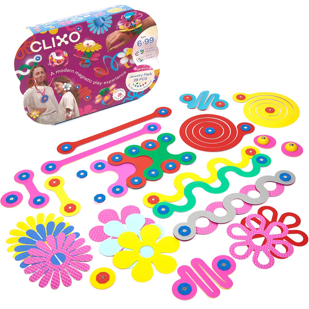 clixo magnetische bouwset jewelry - 28-delig | CL-WEAR-RB-1 | 