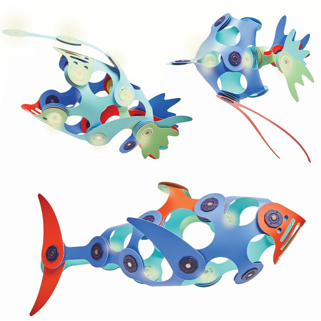 clixo magnetische bouwset ocean creatures - 24-delig | CL-DSEA-BR-1 | 4