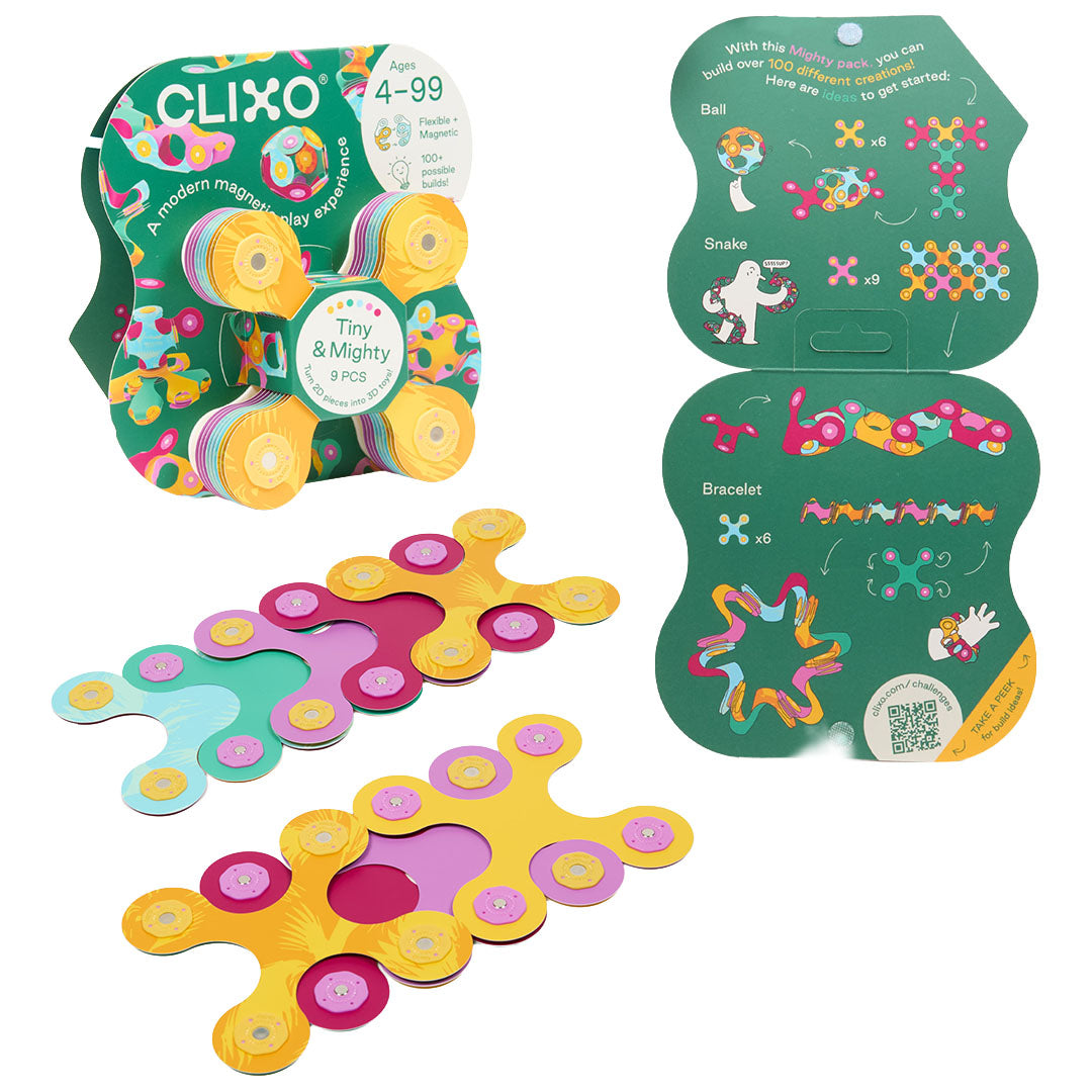 clixo magnetische bouwset tiny & mighty - jungle - 9-delig | CL-MITY-BD-4 | 
