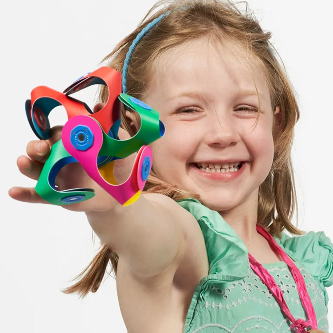 clixo magnetische bouwset tiny & mighty - rainbow - 9-delig | CL-MITY-TB-1 | 3