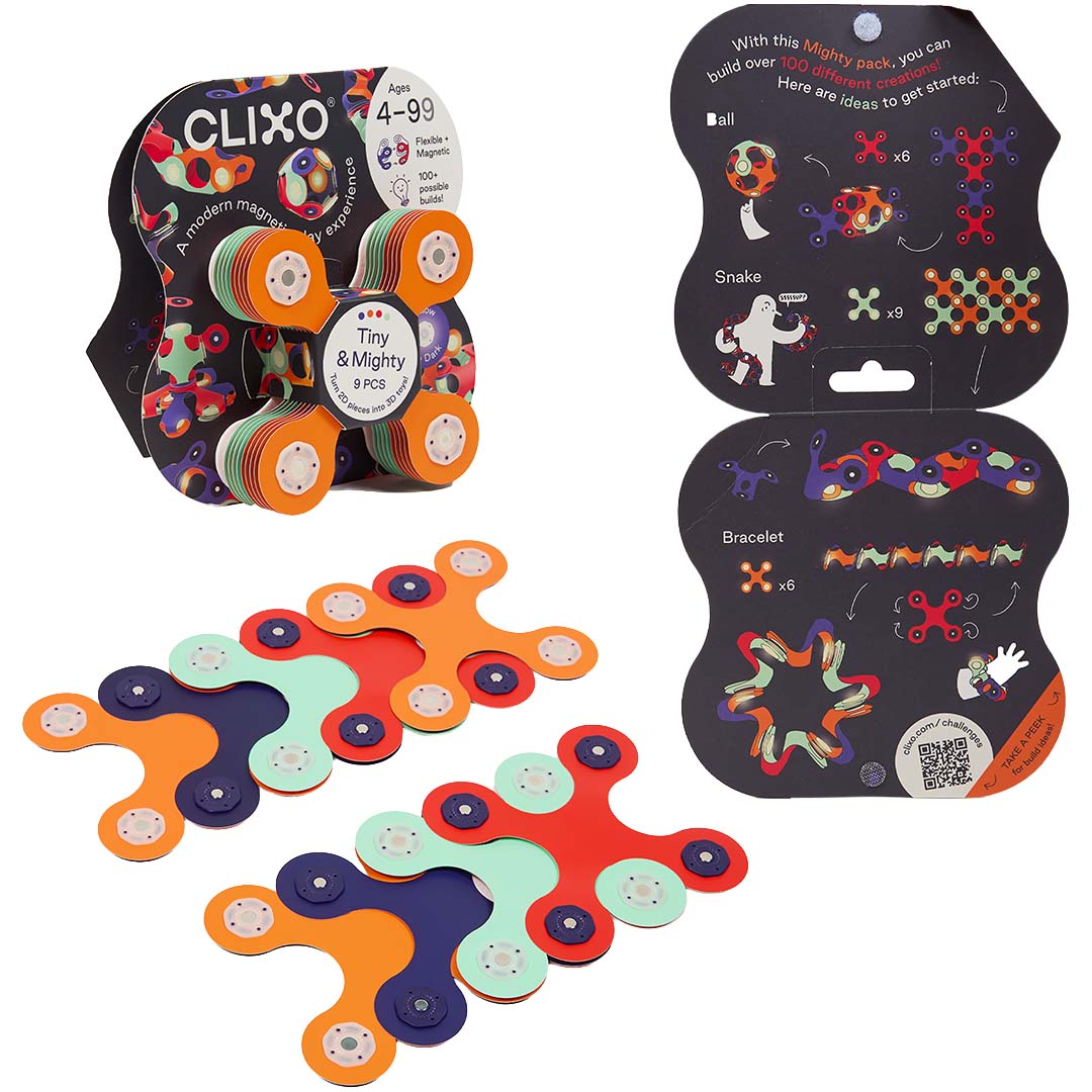 clixo magnetische bouwset tiny & mighty - space - 9-delig | CL-MITY-SP-2 | 