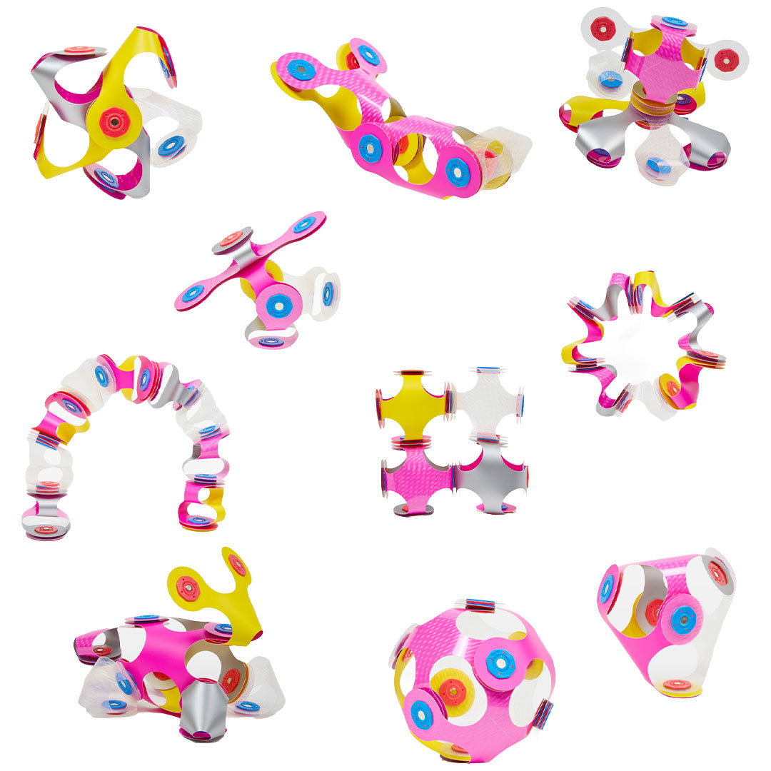 clixo magnetische bouwset tiny & mighty - sparkle - 9-delig | CL-MITY-SK-5 | 2