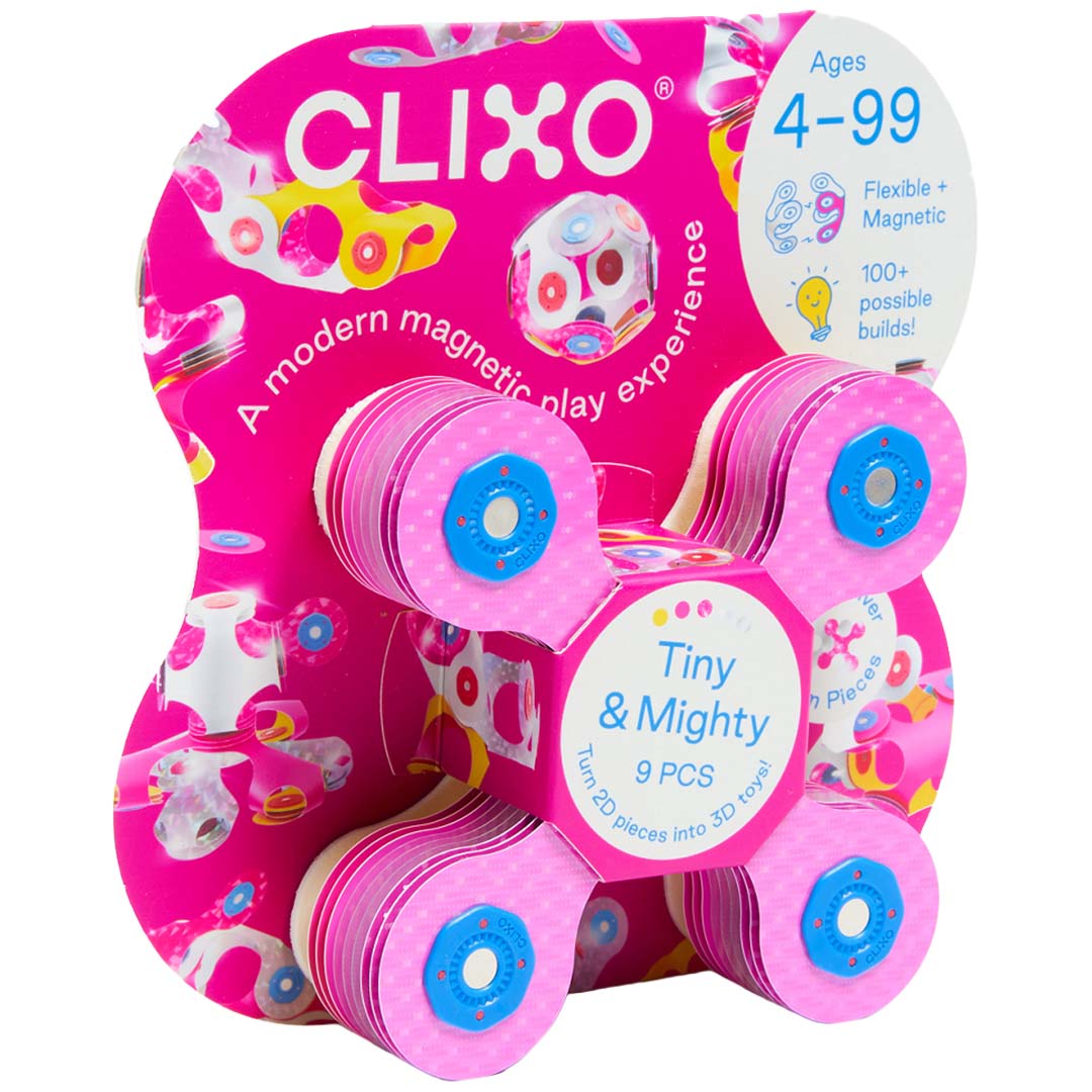 clixo magnetische bouwset tiny & mighty - sparkle - 9-delig | CL-MITY-SK-5 | 3