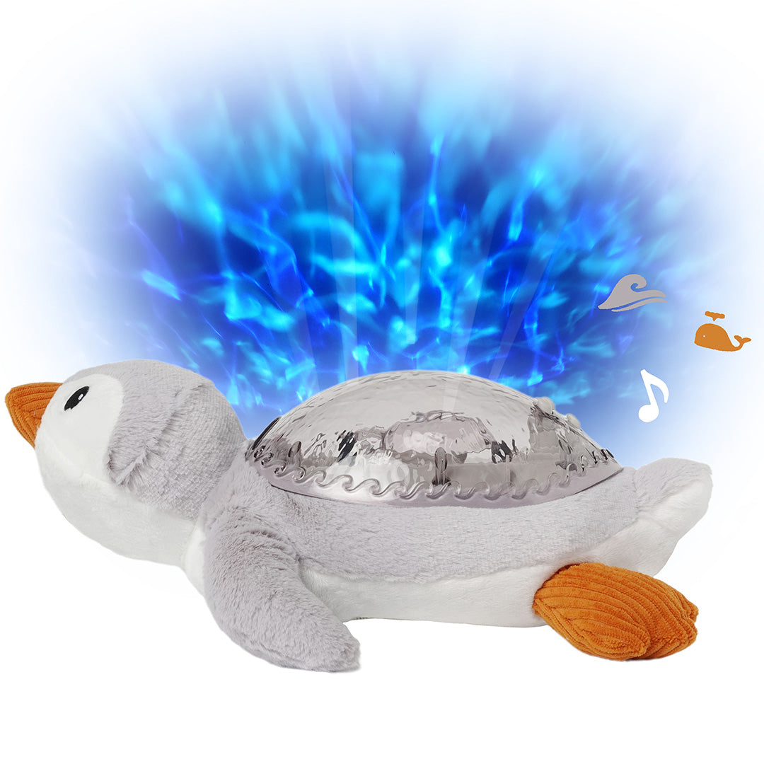cloud.b knuffelpinguin met nachtlamp en geluid | CLB-REC-PENGUIN-GR | 1
