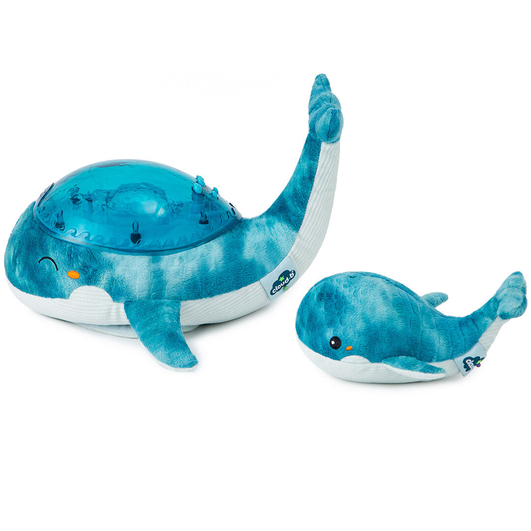 cloud.b knuffelwalvis met nachtlamp en geluid - blauw | CLB-TRANQUILWHALE-BU | 0