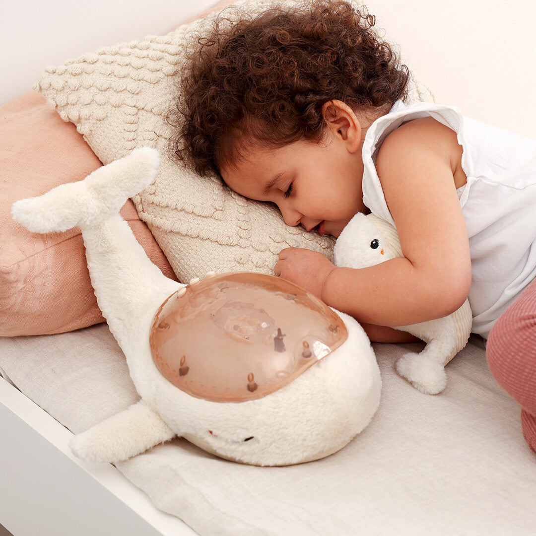 cloud.b knuffelwalvis met nachtlamp en geluid - wit | CLB-TRANQUILWHALE-WH | 4