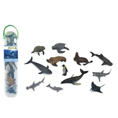 collecta set a mini zeedieren 7-3 cm (12st) | 3389107 | 1