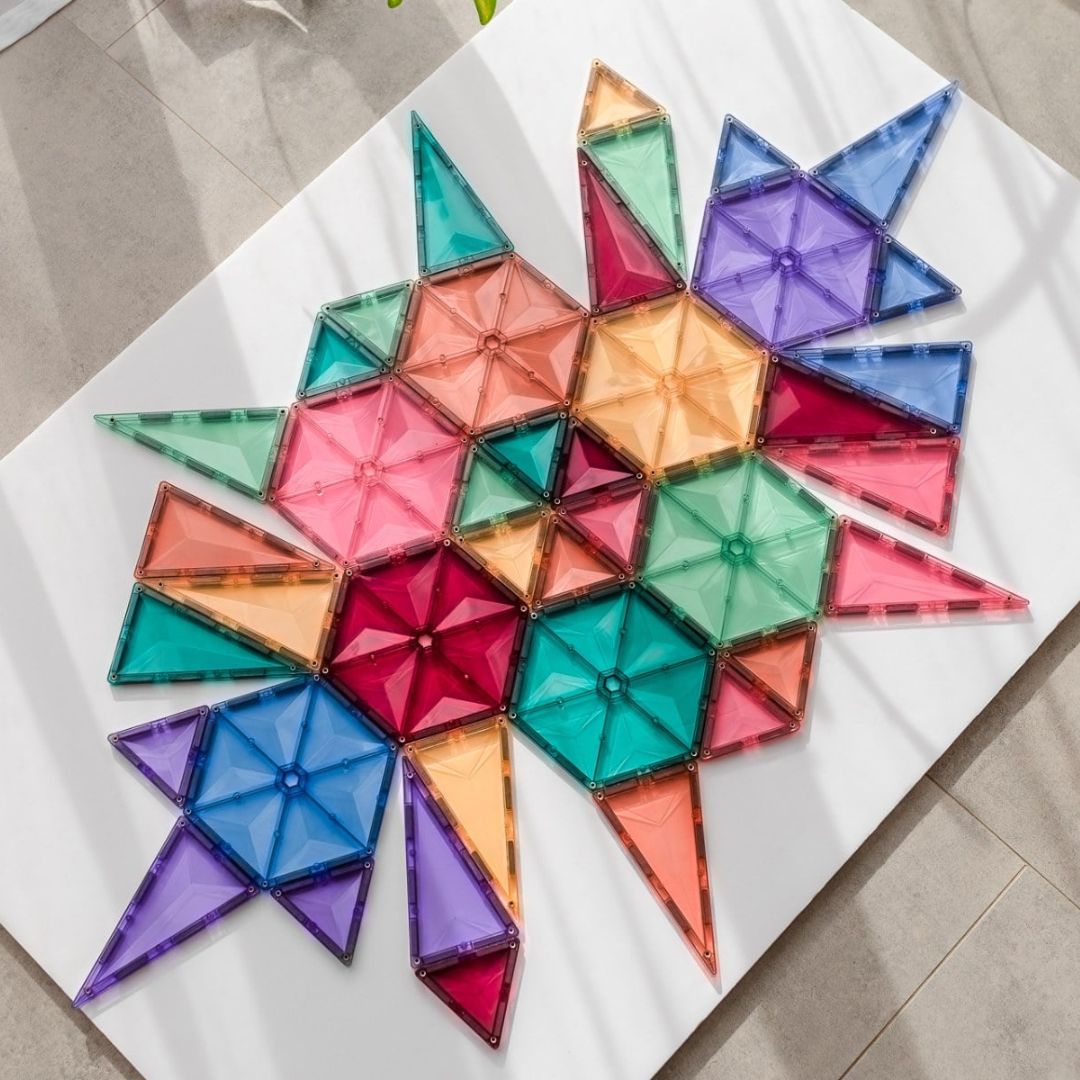 connetix magnetische tegels geometry - pastel - 40st     | CON-EU-P40G | 4