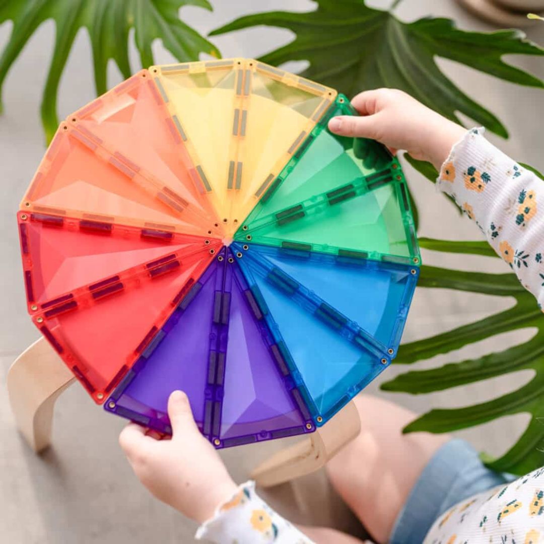 connetix magnetische tegels geometry - rainbow - 30st   | CON-EU-30G | 4