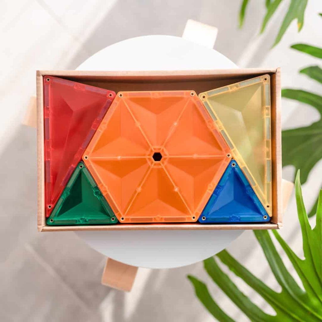 connetix magnetische tegels geometry - rainbow - 30st   | CON-EU-30G | 7