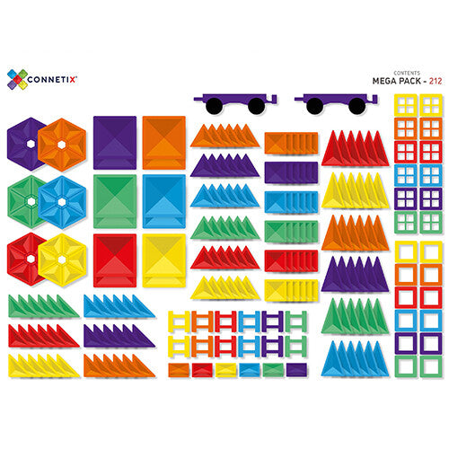 connetix magnetische tegels mega - rainbow - 212st   | CON-EU-212 | 7
