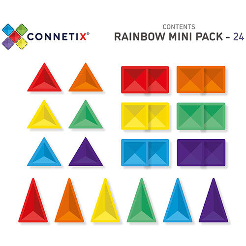 connetix magnetische tegels mini - rainbow - 24st  | CON-EU-24 | 7