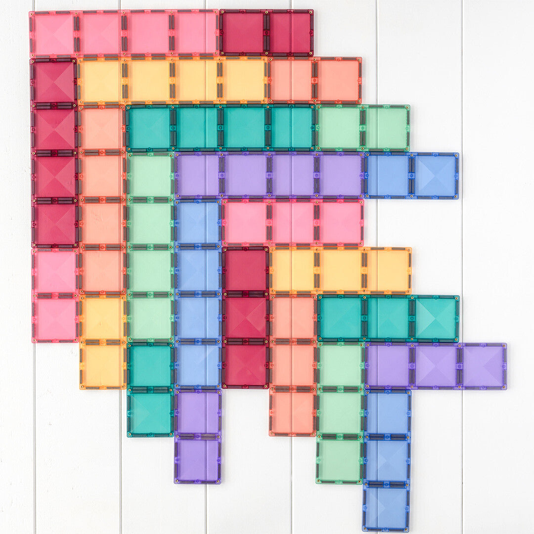 connetix magnetische tegels rectangle pack - pastel - 24st   | CON-EU-P24 | 2