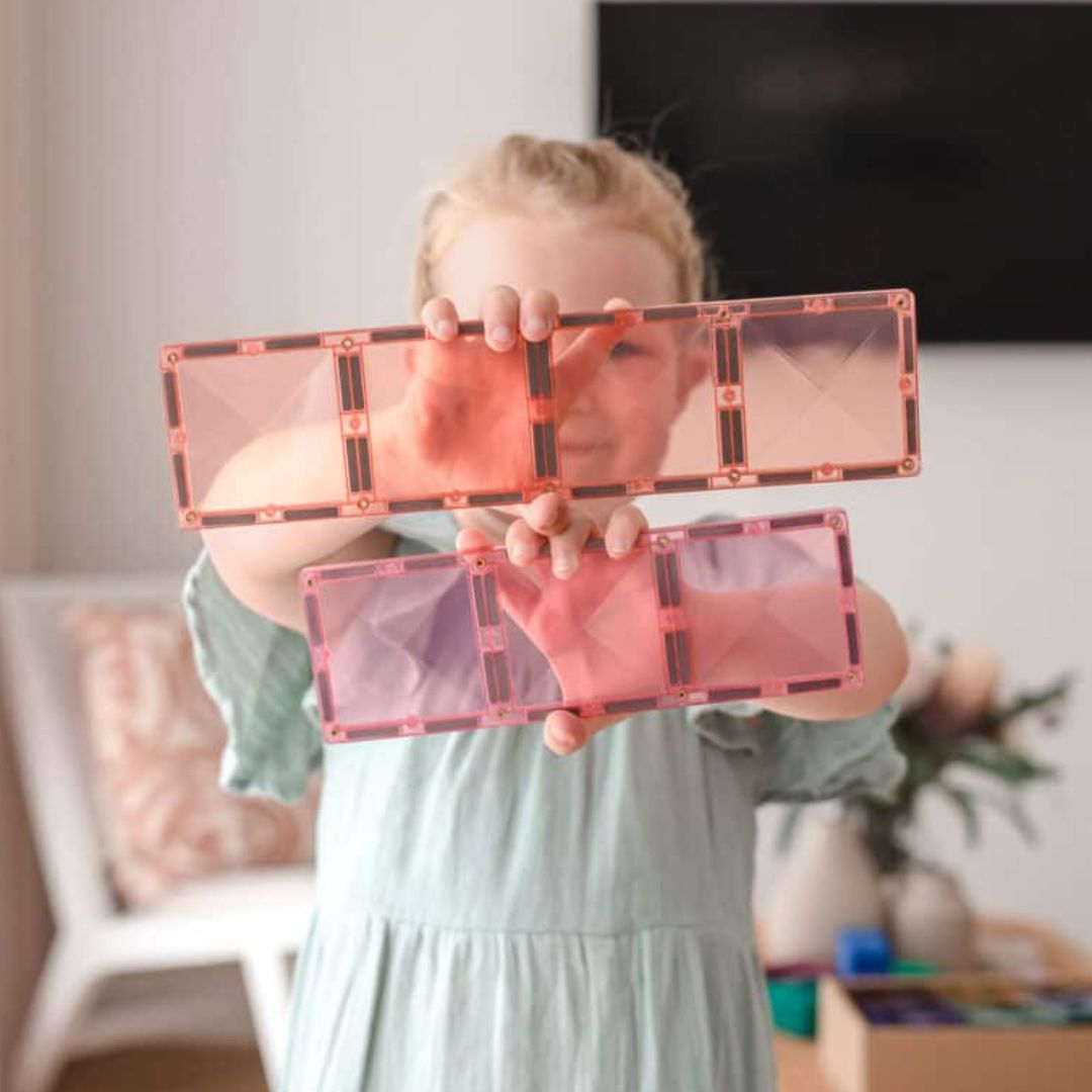 connetix magnetische tegels rectangle pack - pastel - 24st   | CON-EU-P24 | 4