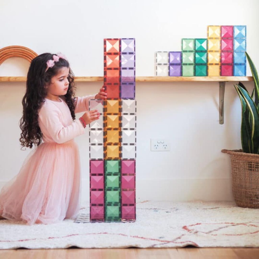 connetix magnetische tegels rectangle pack - pastel - 24st   | CON-EU-P24 | 5