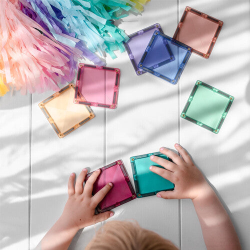 connetix magnetische tegels square pack - pastel - 40st  | CON-EU-P40S | 2