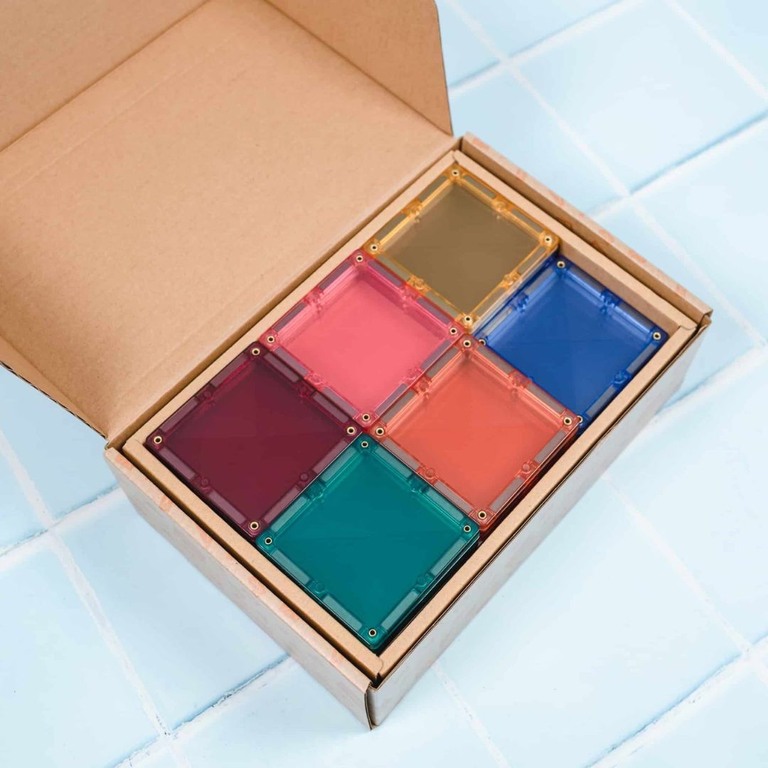 connetix magnetische tegels square pack - pastel - 40st  | CON-EU-P40S | 7