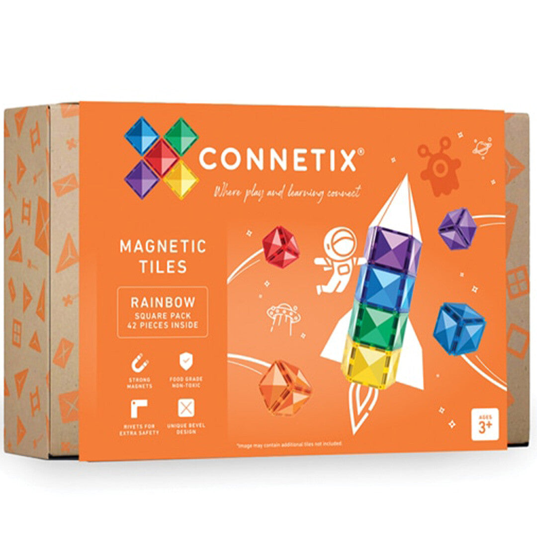 connetix magnetische tegels square - rainbow - 42st   | CON-EU-42S | 0