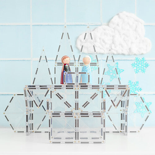 connetix magnetische tegels startersset - clear - 34st  | CON-EU-C34 | 1