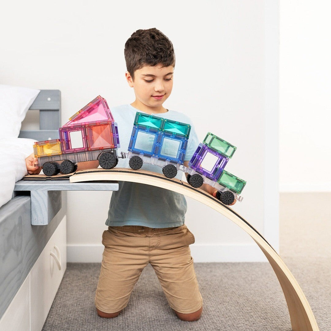 Connetix magnetische tegels transport - pastel | ilovespeelgoed
