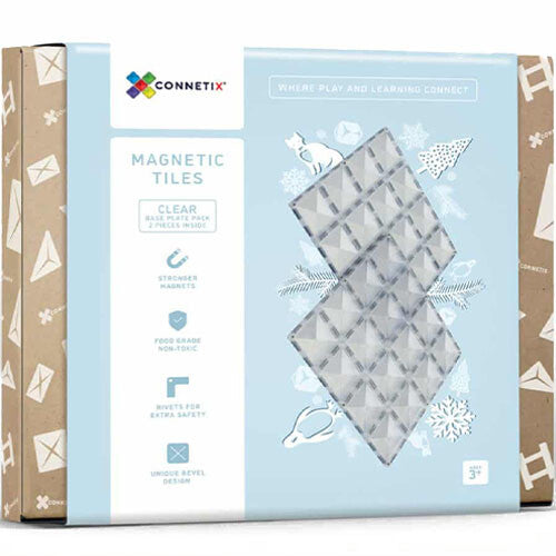 connetix uitbreidingsset bodemplaten - clear - 2st  | CON-EU-C2BP | 0