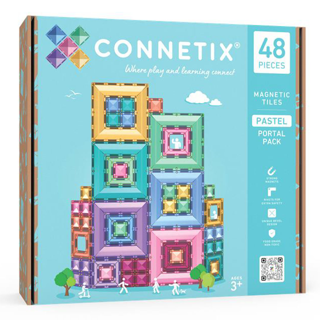connetix magnetische tegels - pastel portal set - 48st | CT-P-00048-PP  | 1