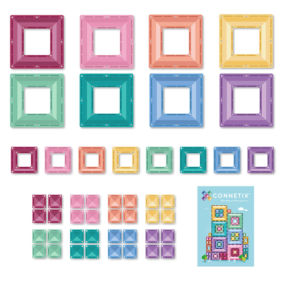 connetix magnetische tegels - pastel portal set - 48st