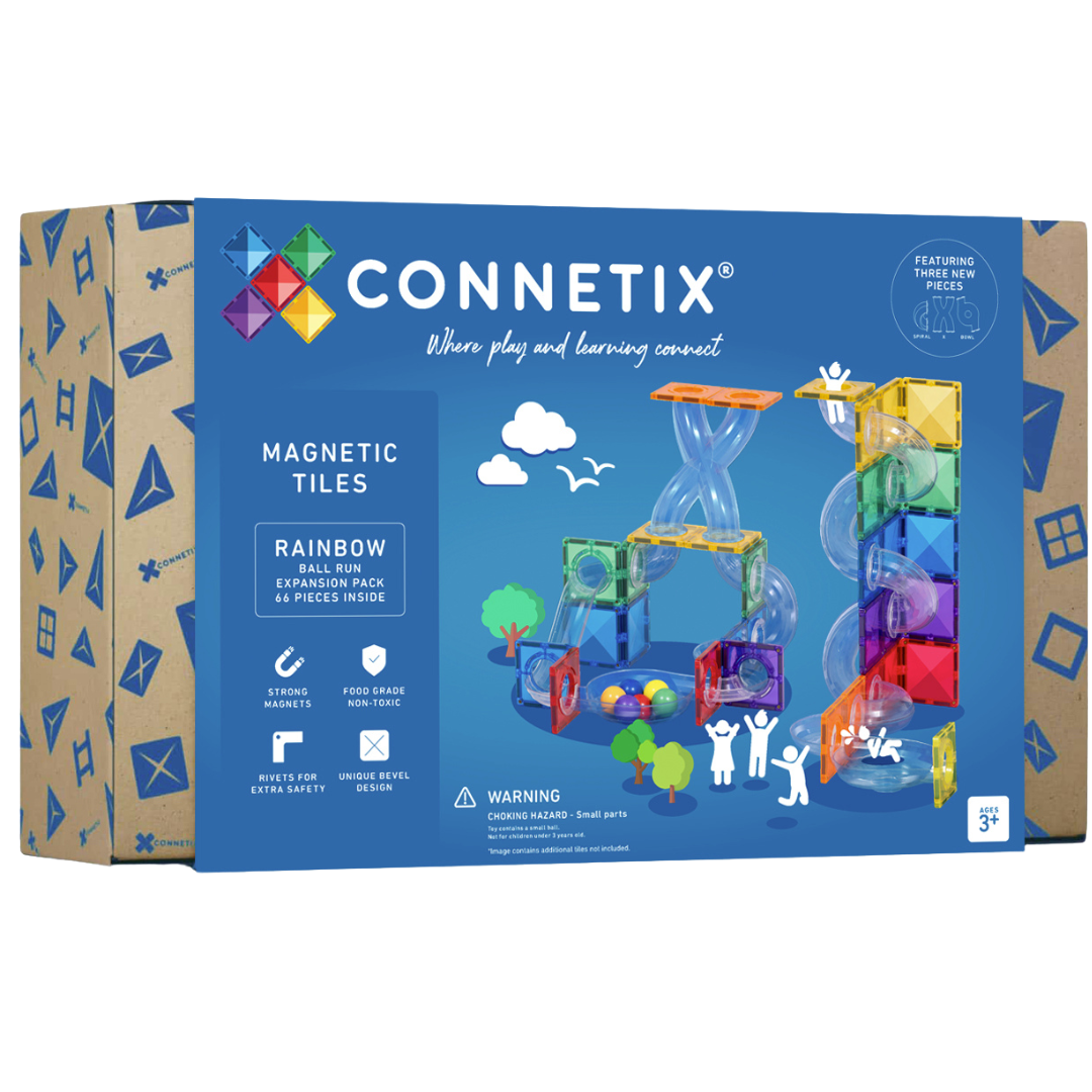 connetix magnetische tegels knikkerbaan - rainbow - 66st | CON-EU-66BR | 11