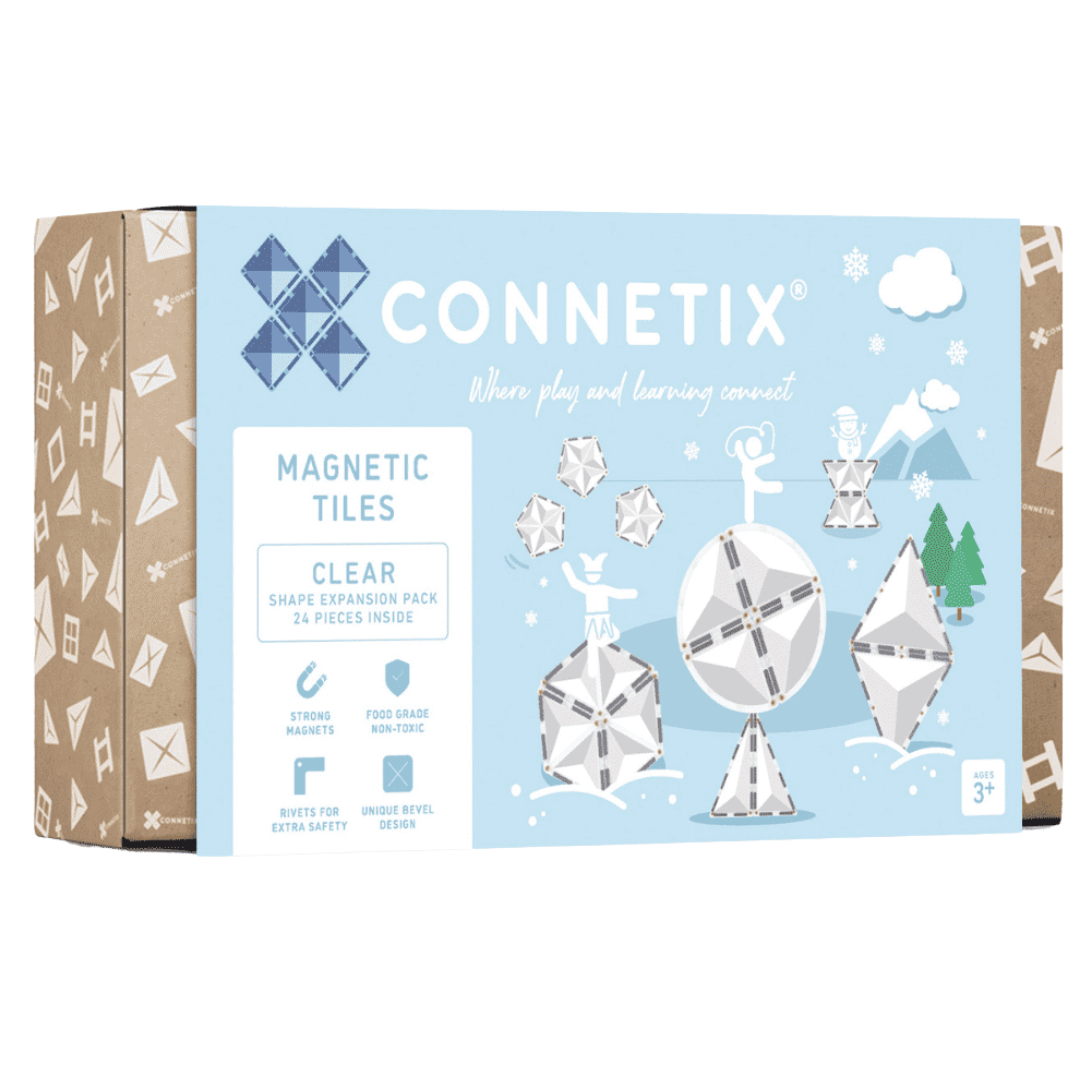connetix magnetische tegels shape expansion pack - clear - 24st   | CON-EU-C24SE | 11