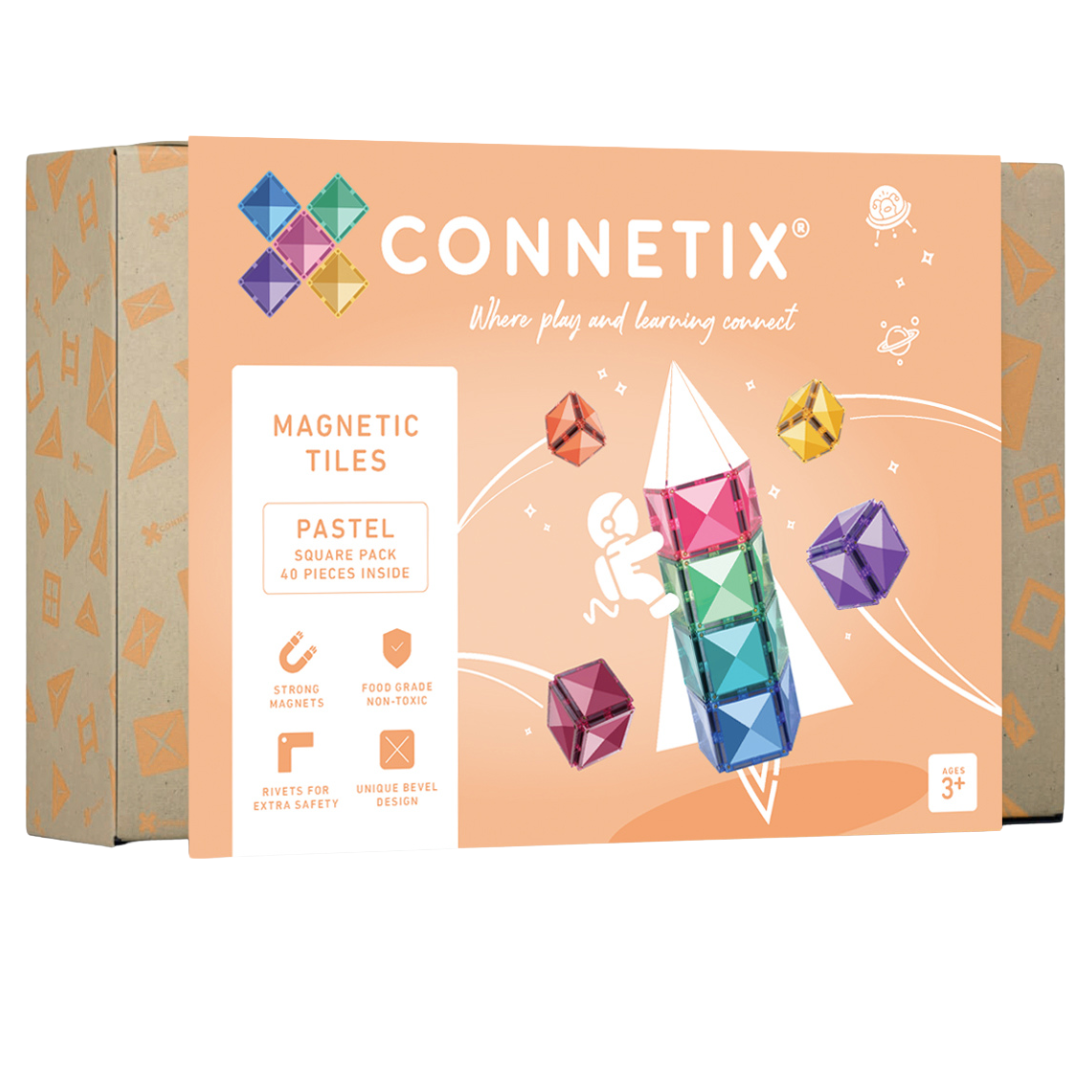 connetix magnetische tegels square pack - pastel - 40st  | CON-EU-P40S | 11