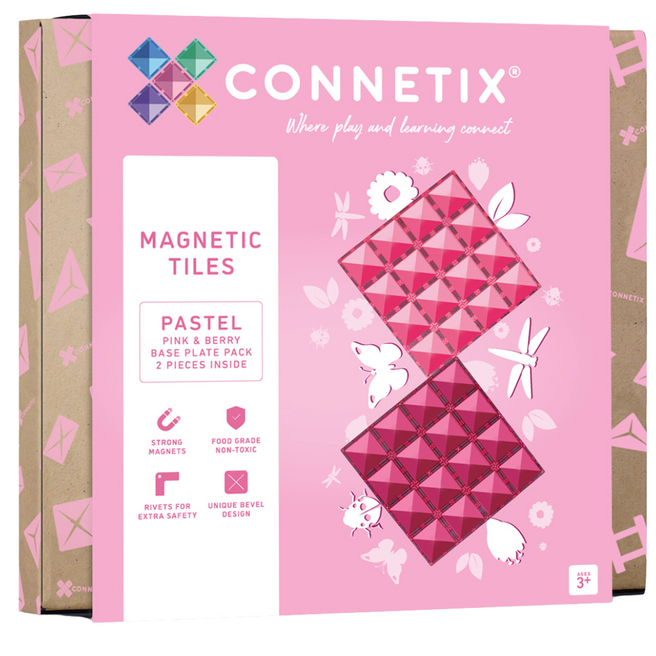 connetix uitbreidingsset bodemplaten - pink-berry - 2st  | CON-EU-P2BP-PB | 11