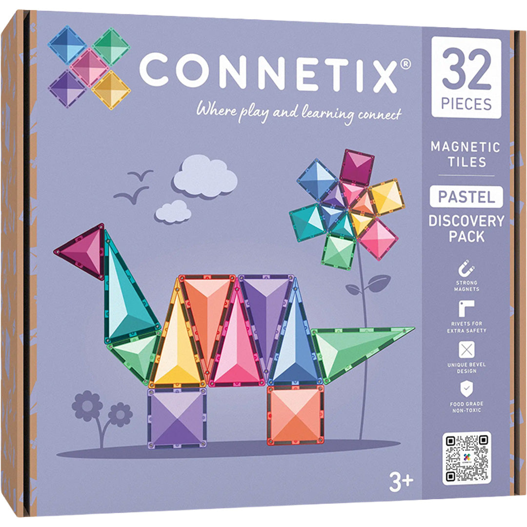 connetix magnetische tegels mini - pastel discovery pack - 32st | 