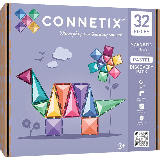 connetix magnetische tegels mini - pastel discovery pack - 32st | 