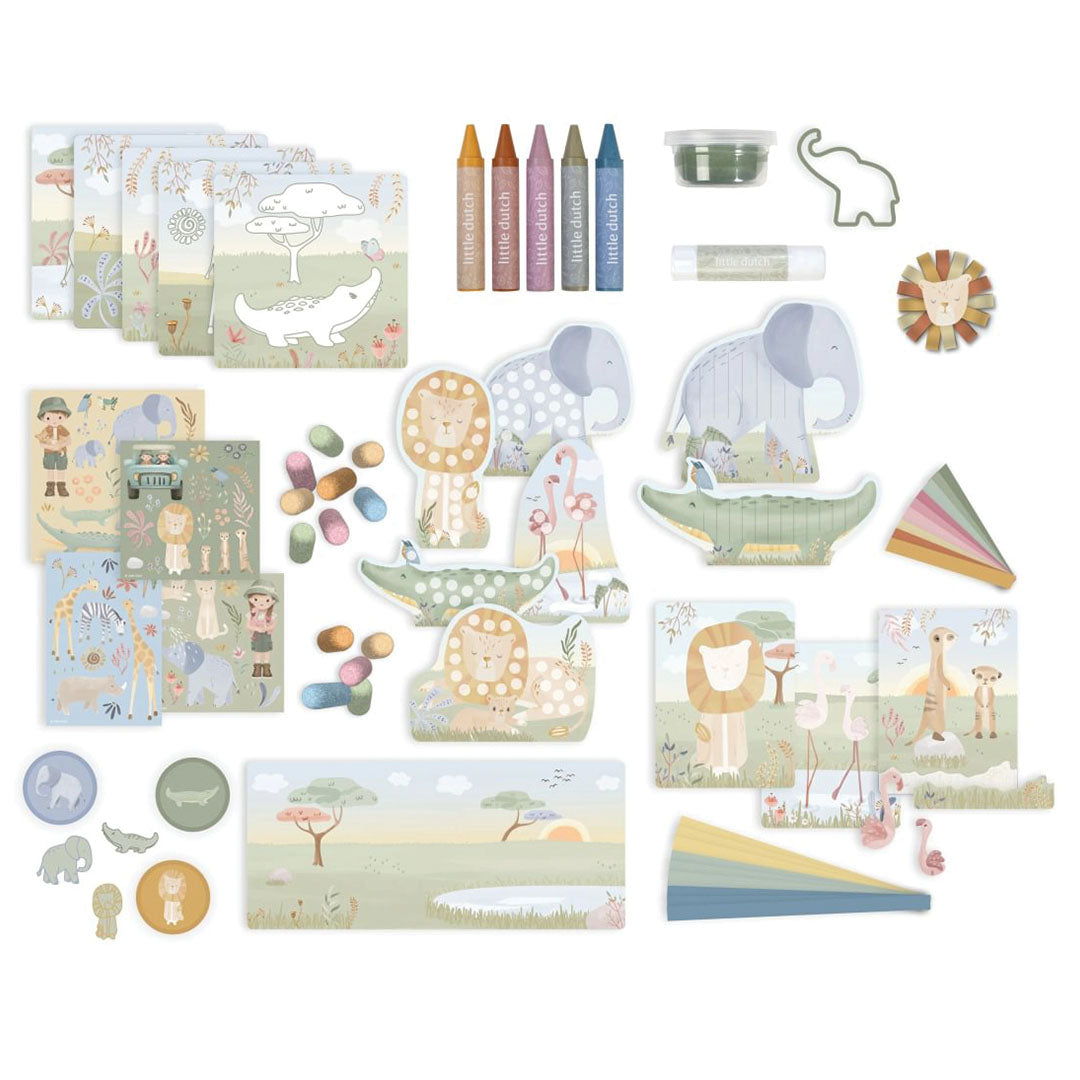 little dutch knutselset creative box xl - safari friends | BT126913 | 2