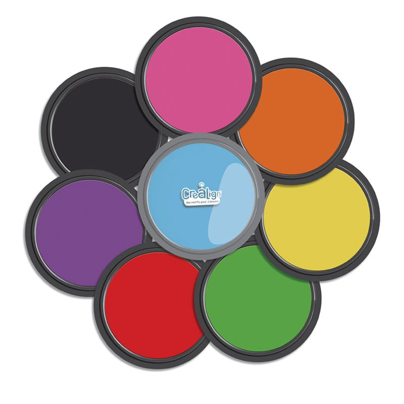 crealign inktkussen regenboog kleuren - 8st
