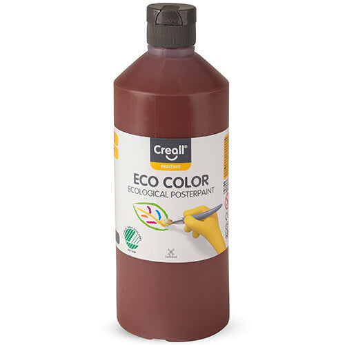 Creall eco color plakkaatverf 500ml - donker bruin | ilovespeelgoed