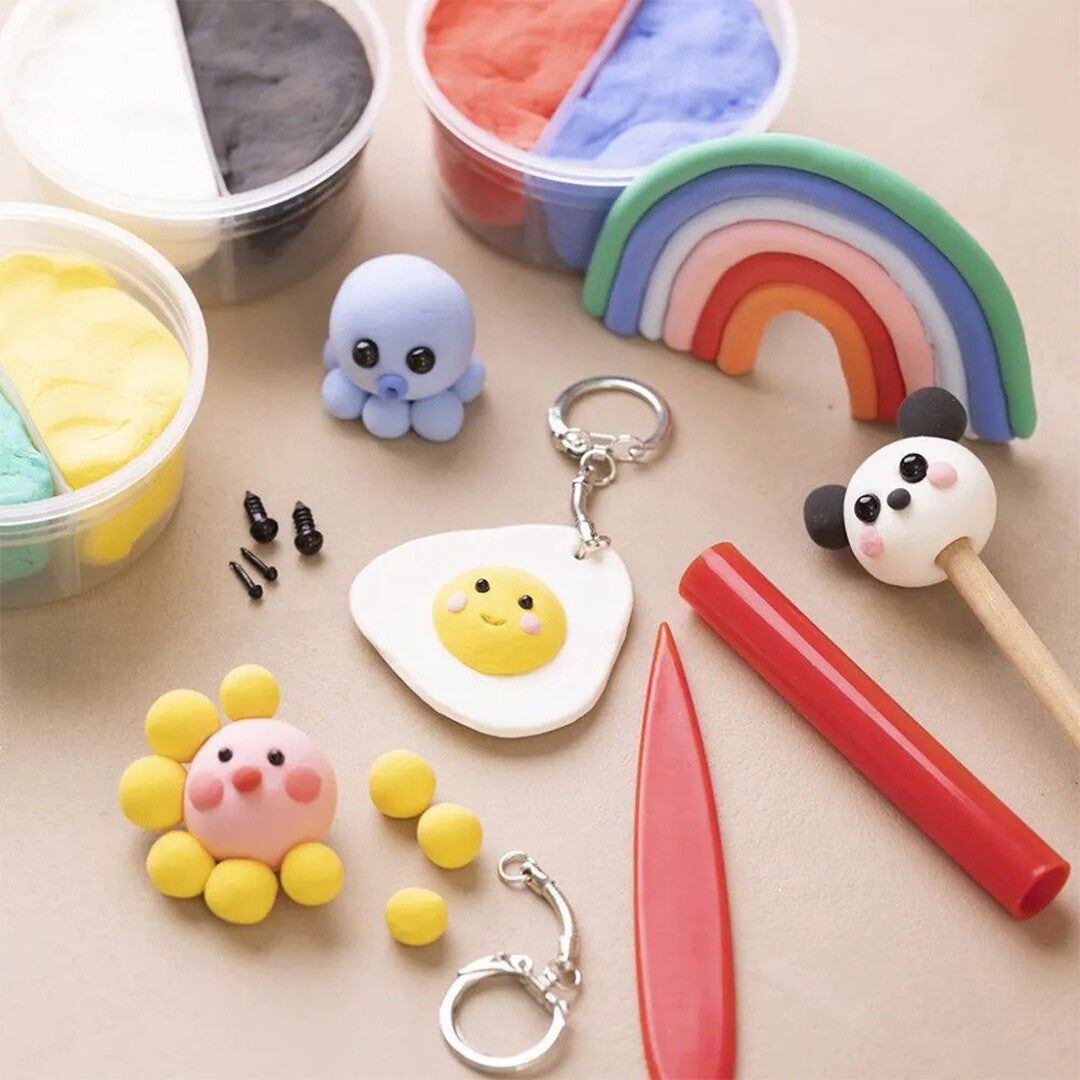 creativ company boetseerklei silk clay - neon - 6st | 79140 | 1
