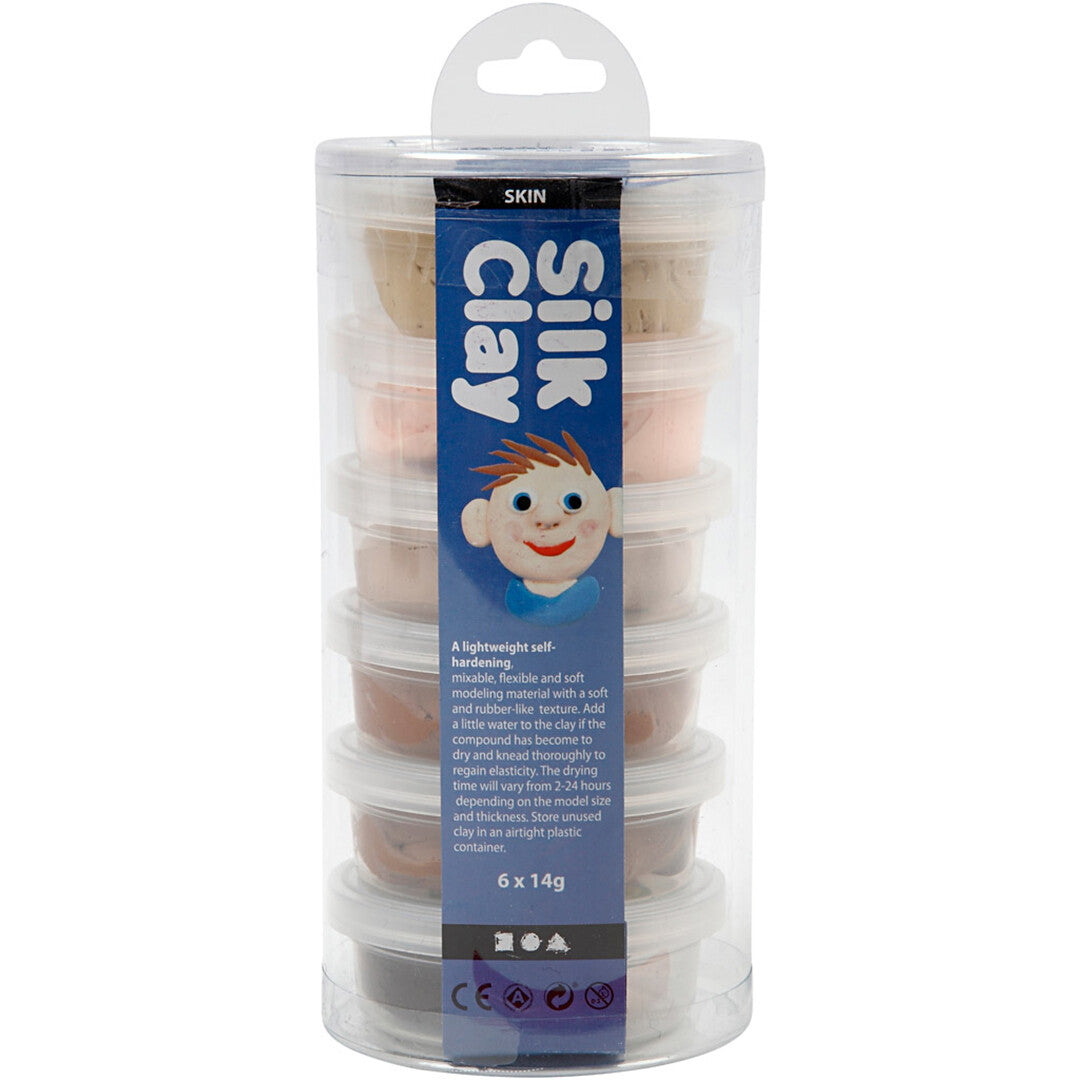 creativ company boetseerklei silk clay - skin colours - 6st | 79142 | 1