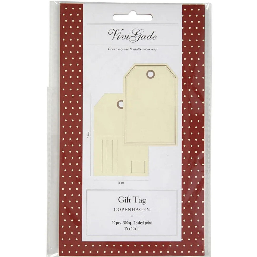creativ company cadeaulabels crème groot - 10st | 25694 | 1