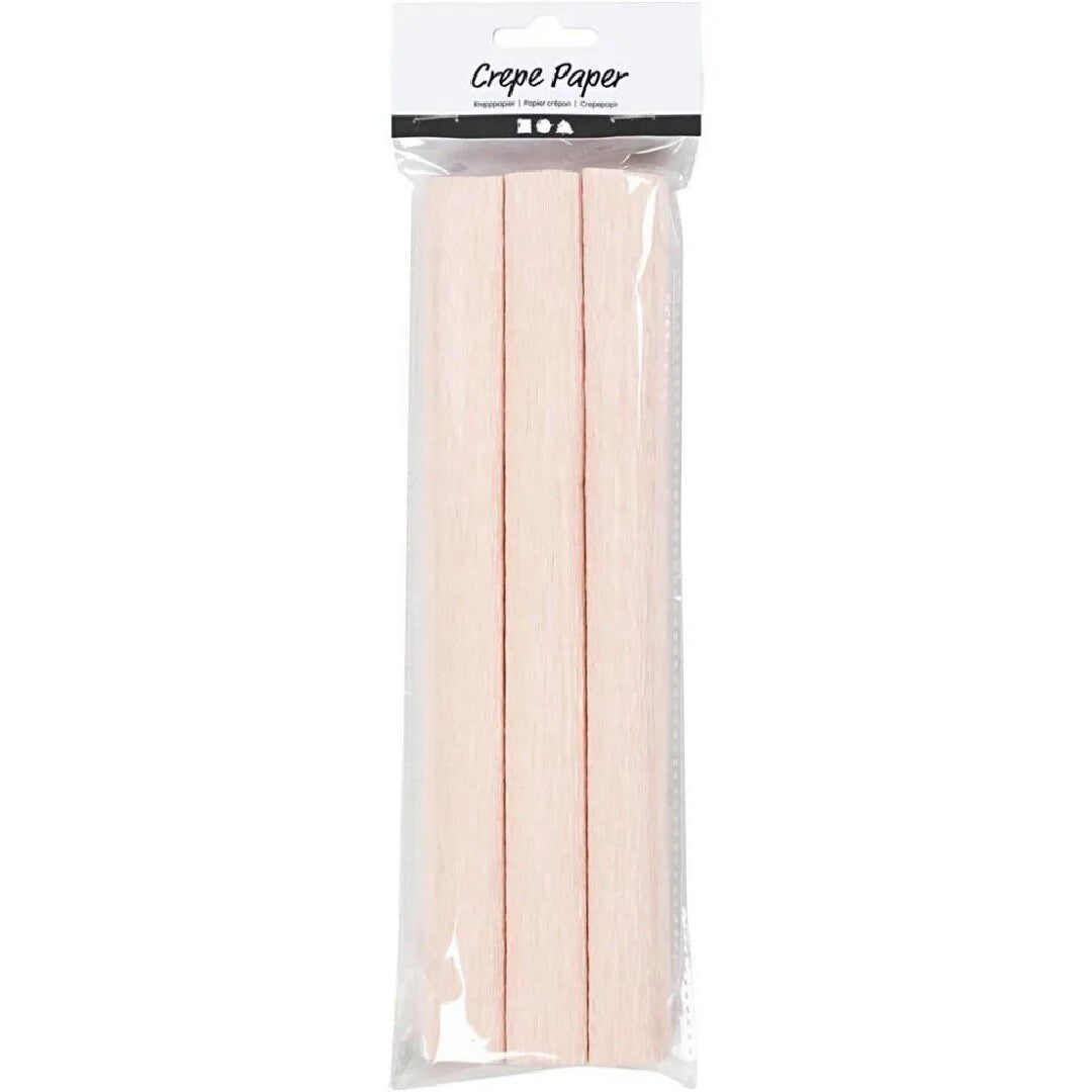 creativ company crêpepapier lichtroze - 3 vellen | 209005 | 1