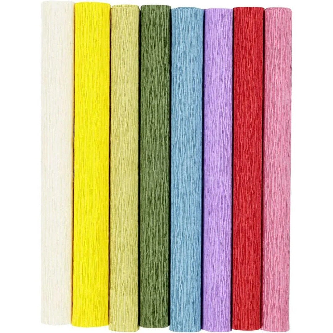 creativ company crêpepapier regenboogkleuren - 8 vellen | 209003 | 0
