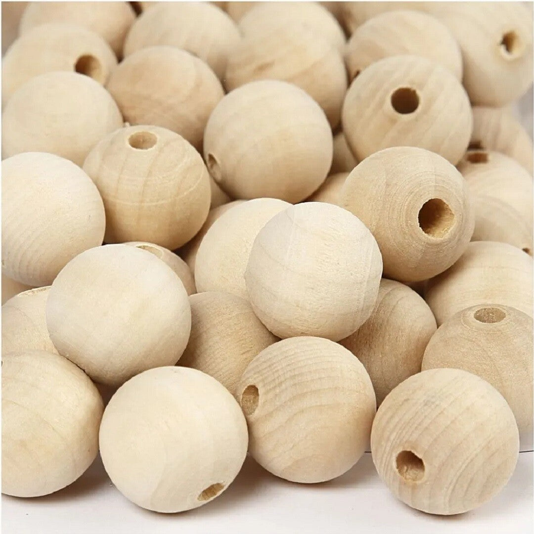 creativ company houten kralen - naturel - 200st | 57061 | 0