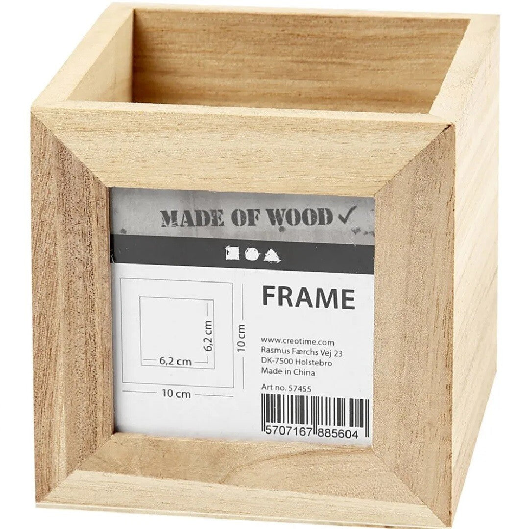 creativ company houten pennenbakje met fotolijstje | 57455 | 3