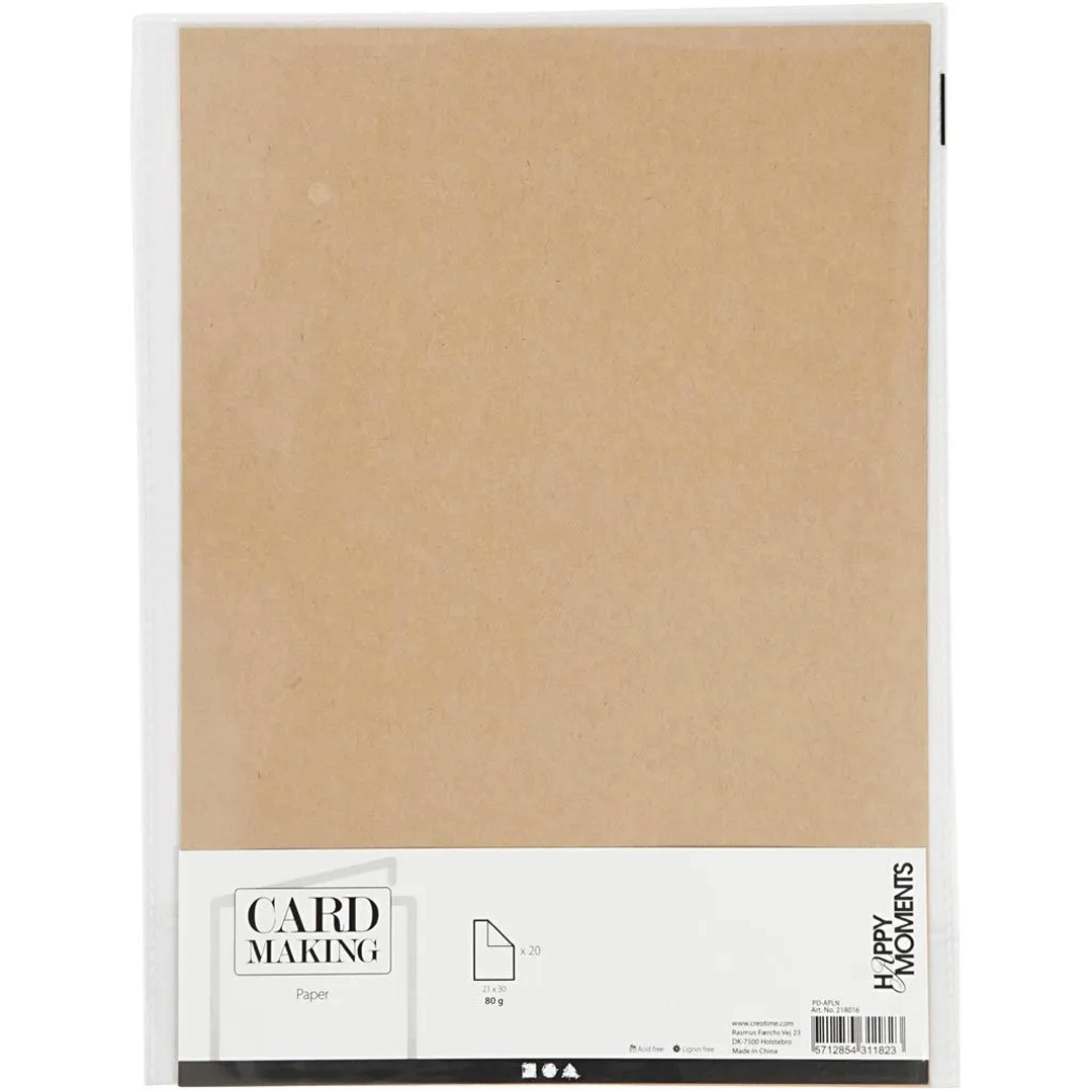 creativ company knutselpapier A4 120 gr - naturel - 20 vellen | 218016 | 1