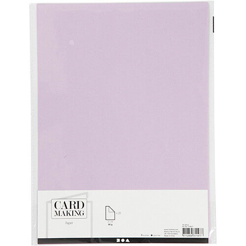 creativ company knutselpapier A4 lichtpaars - 80 gr - 20 vellen | 218027 | 1