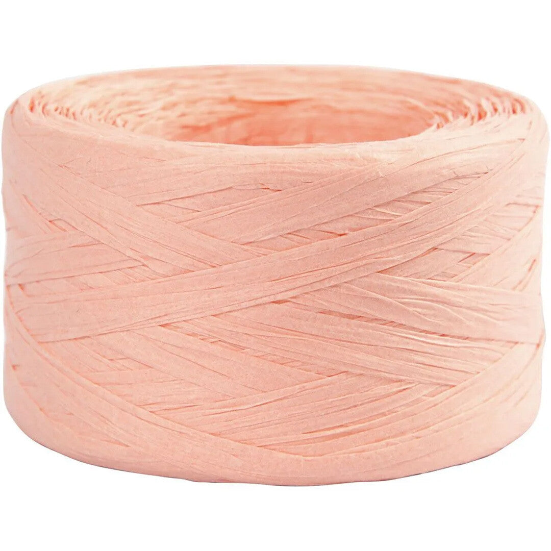creativ company rol raffia papiergaren - lichtroze - 100m   | 503296 | 0
