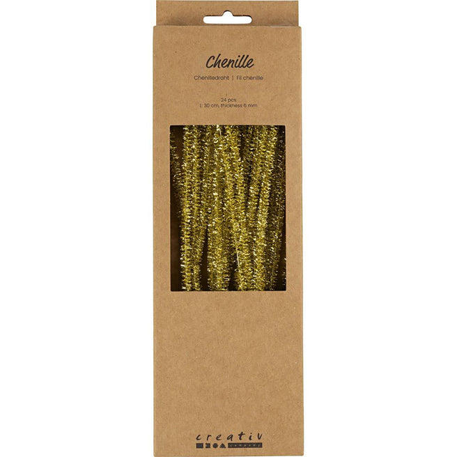 creativ company chenilledraad - goud glitter - 24st | 51630 | 1