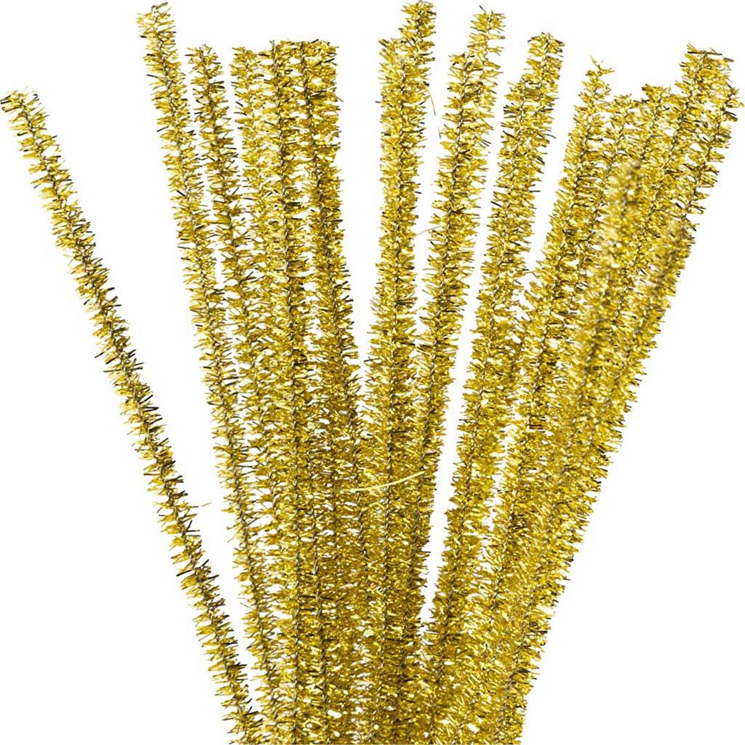 creativ company chenilledraad - goud glitter - 24st | 51630 | 2